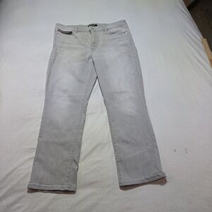 Lauren Ralph Lauren Jeans Womens 14 Beige Straight Leg Stretch Denim Light Wash